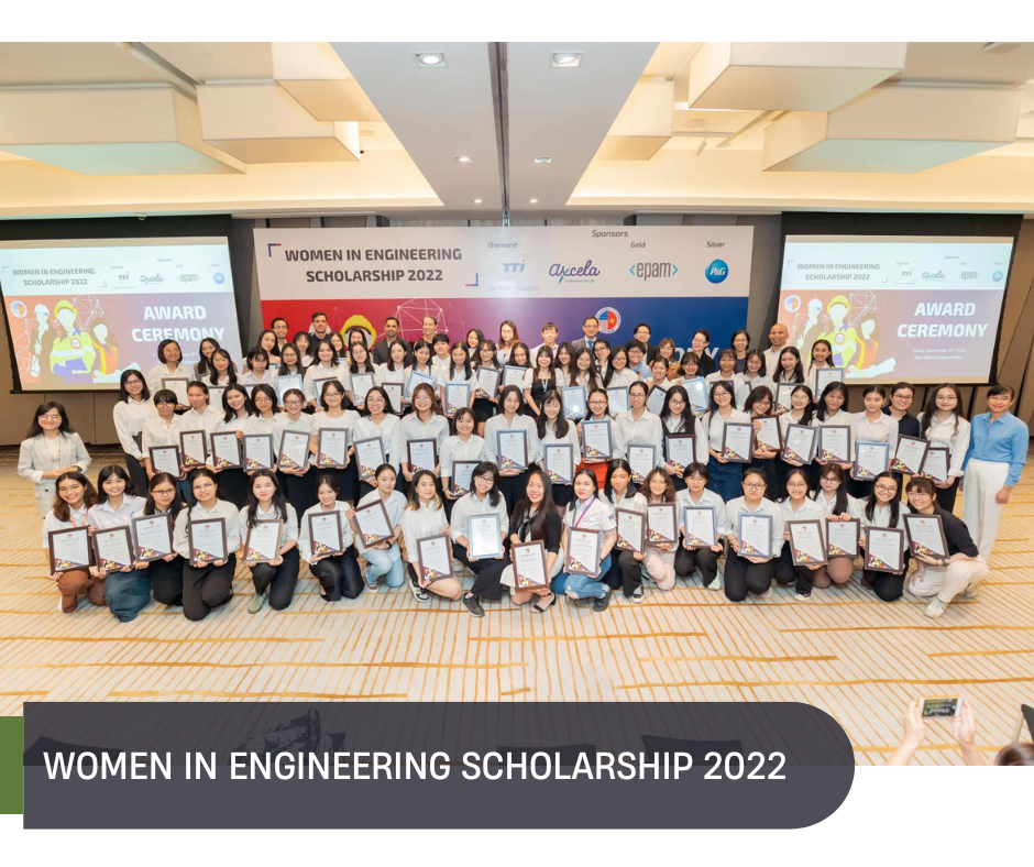 CONGRATULATIONS TO 03 IUFT STUDENTS FOR EXCELLENTLY RECEIVING AMCHAM WOMEN IN ENGINEERING SCHOLARSHIP 2022